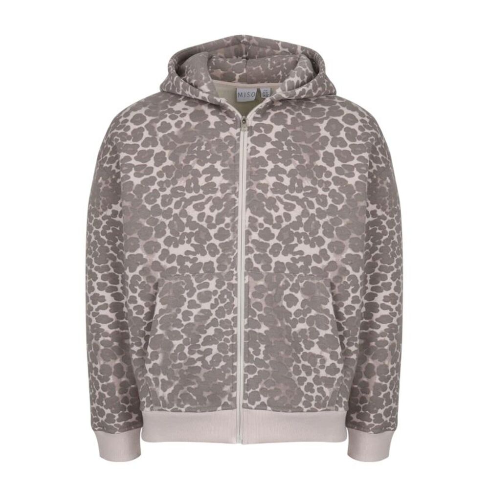 Miso Unisex Adult Leopard Pattern Sweat Jacket / Leopard